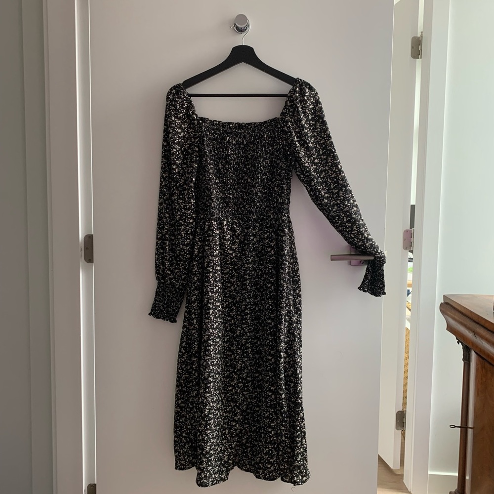 Midi floral dress.